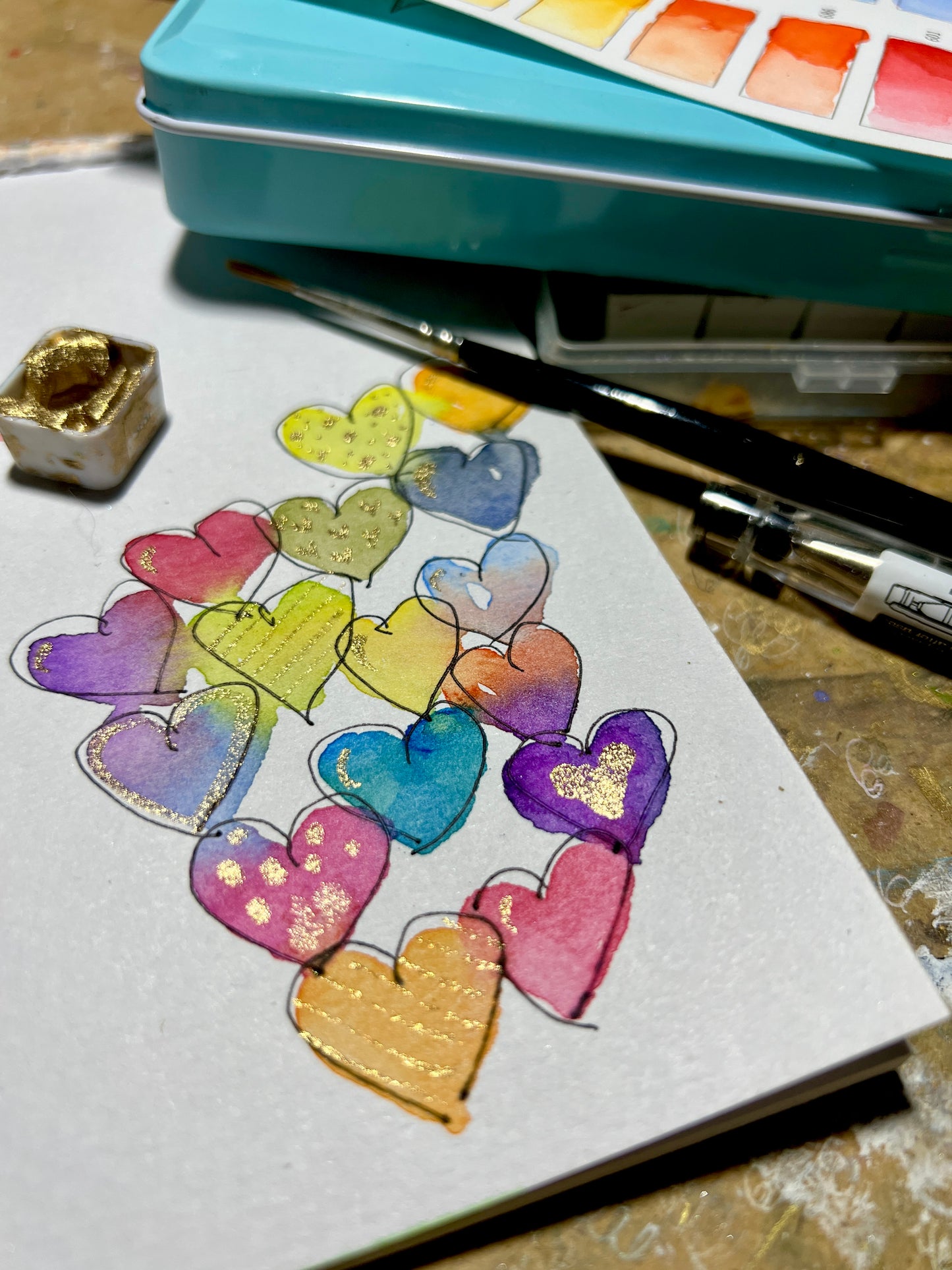 💗Bleeding Hearts — A Watercolor Experience Where Color Touches Color
