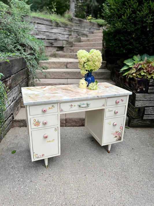 *SOLD* Pink Fantasy Marble - Faerie Desk