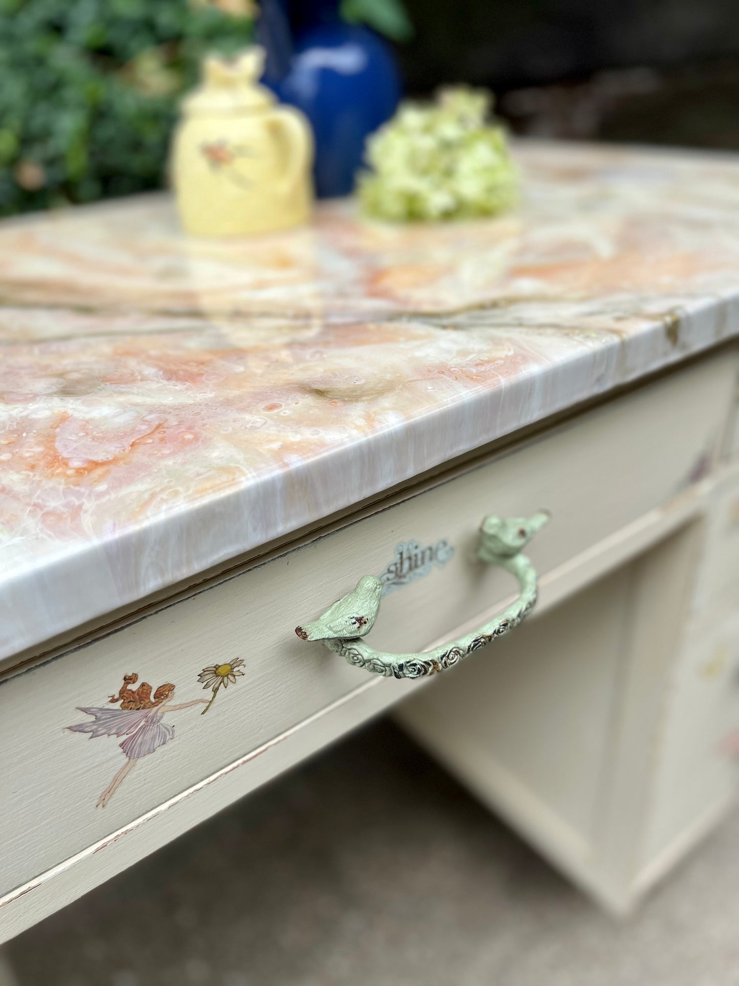 *SOLD*  Pink Fantasy Marble - Faerie Desk