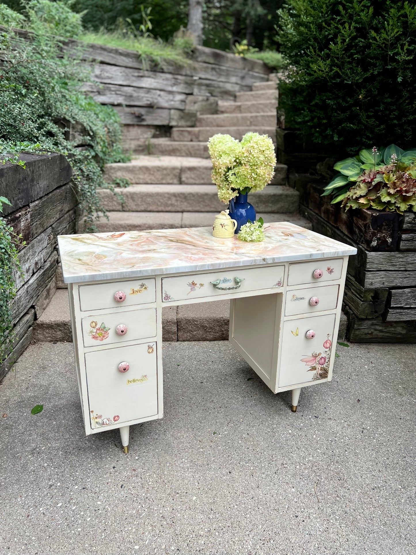 *SOLD*  Pink Fantasy Marble - Faerie Desk