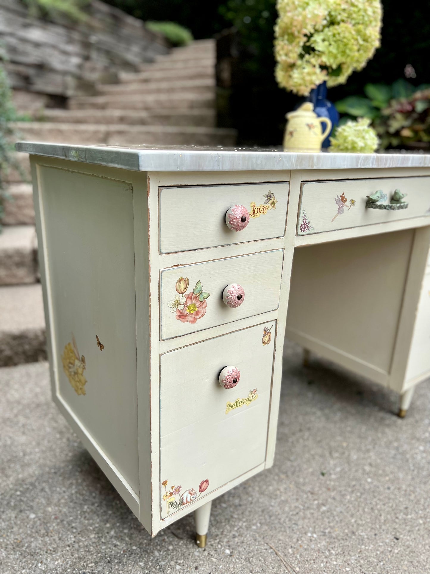 *SOLD*  Pink Fantasy Marble - Faerie Desk