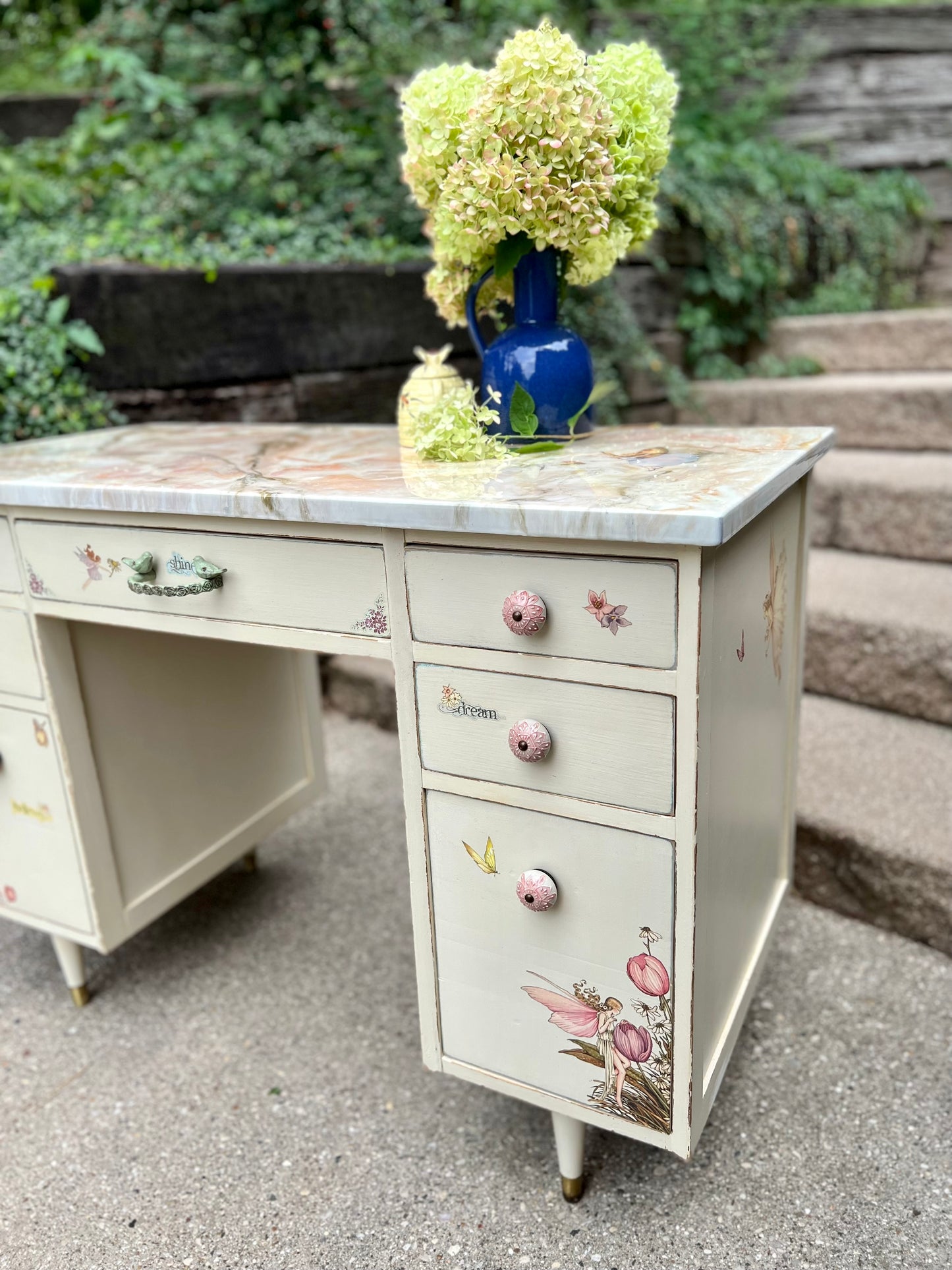 *SOLD*  Pink Fantasy Marble - Faerie Desk