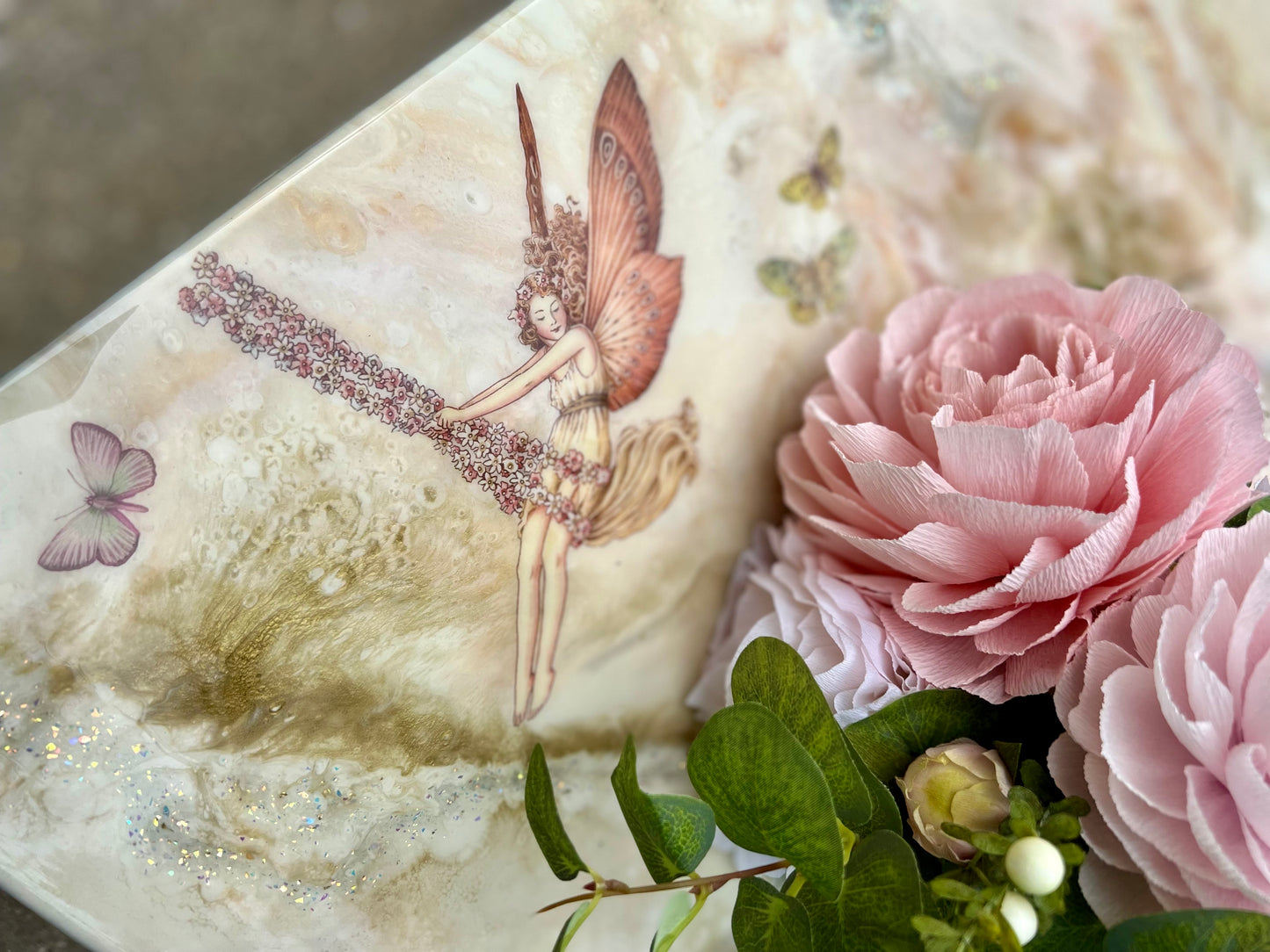 *SOLD*  Pink Fantasy Marble - Faerie Desk